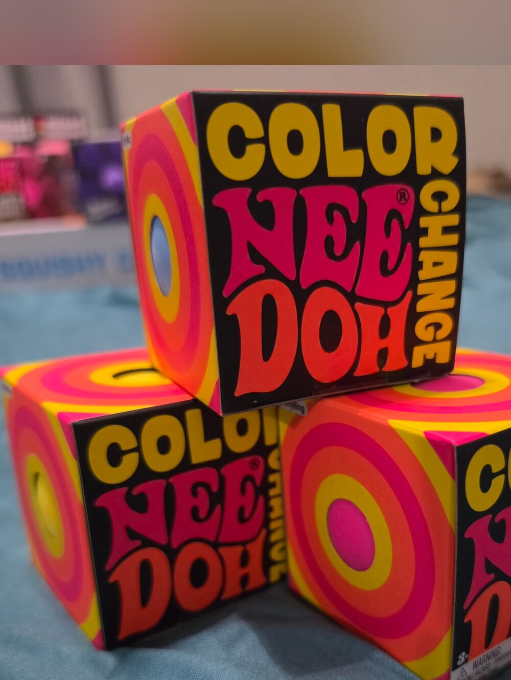 Full Set of 3 Color Change NeeDoh Balls - Pink, Yellow & Blue